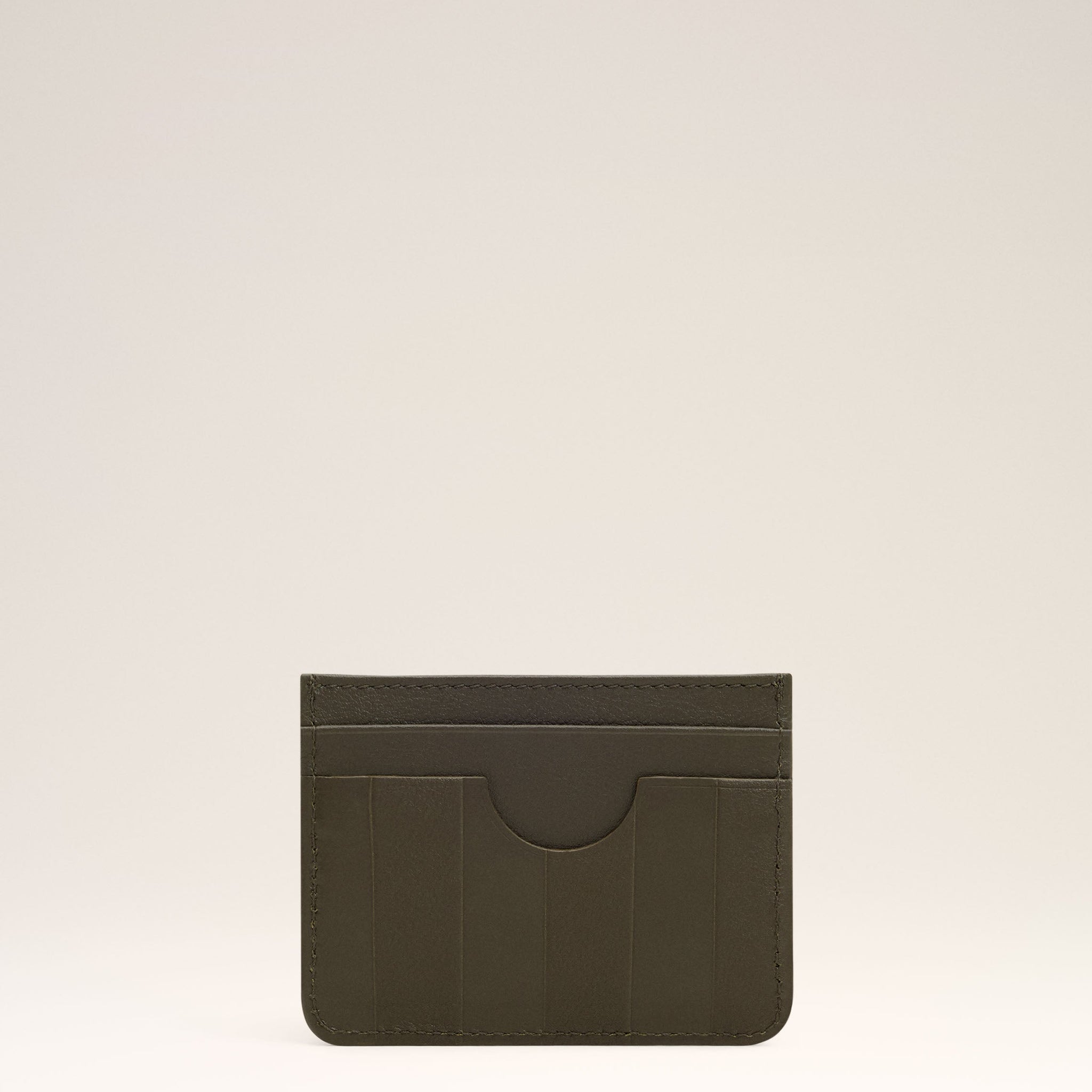 Green Leather Midi Card Holder