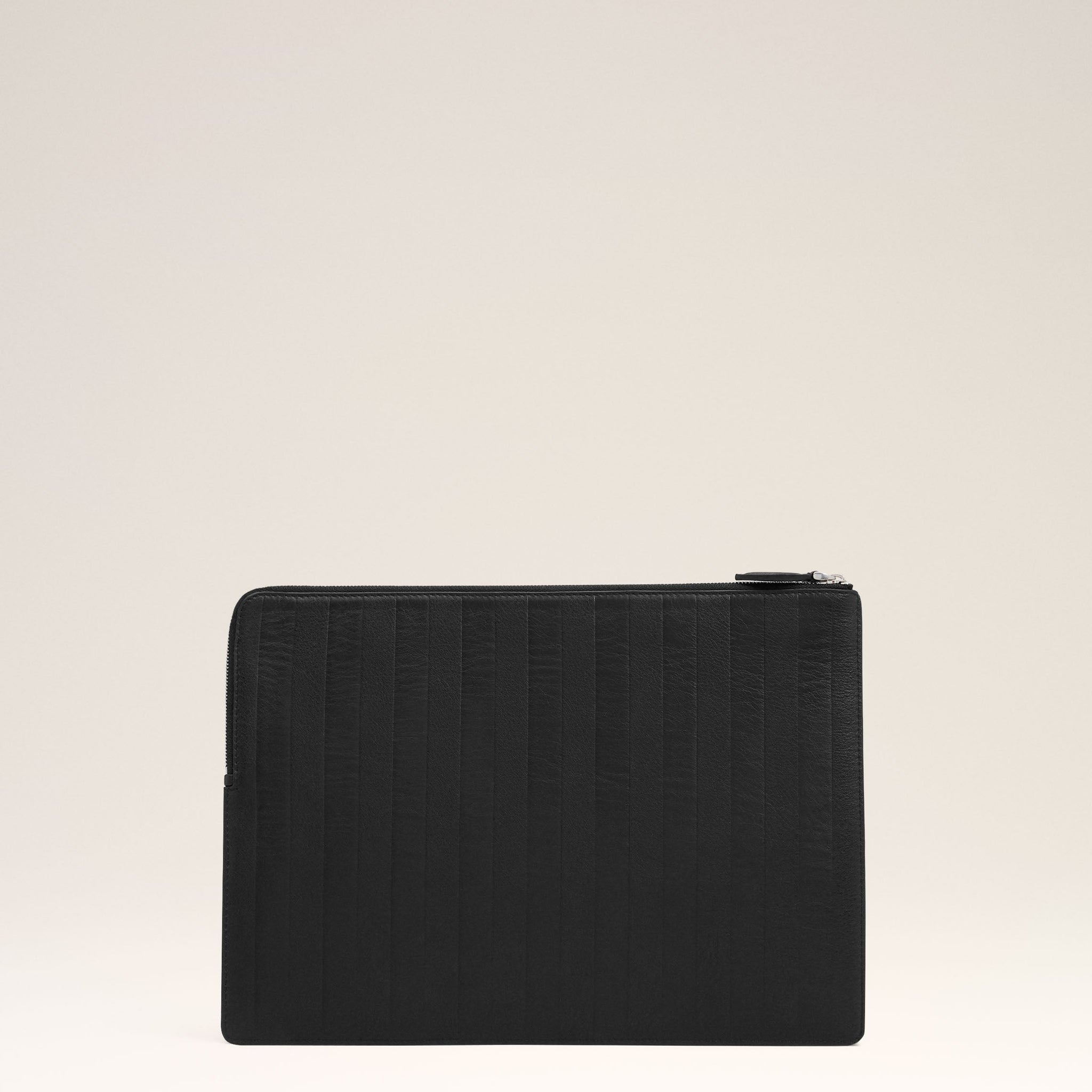 Black Leather Midi Document Holder