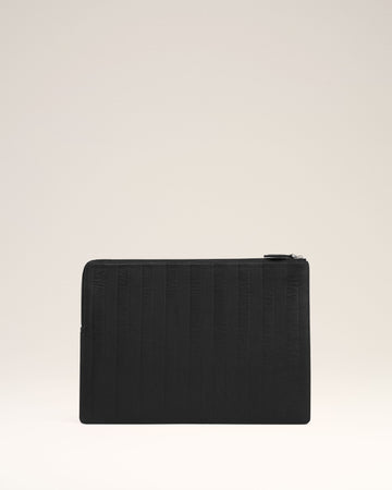 Black Leather Midi Document Holder