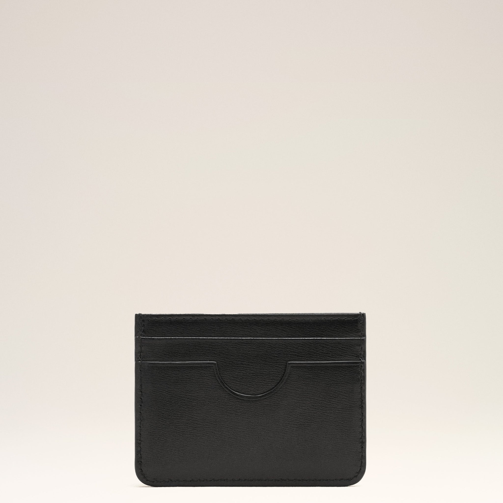 Black Leather Ami de Coeur Card Holder