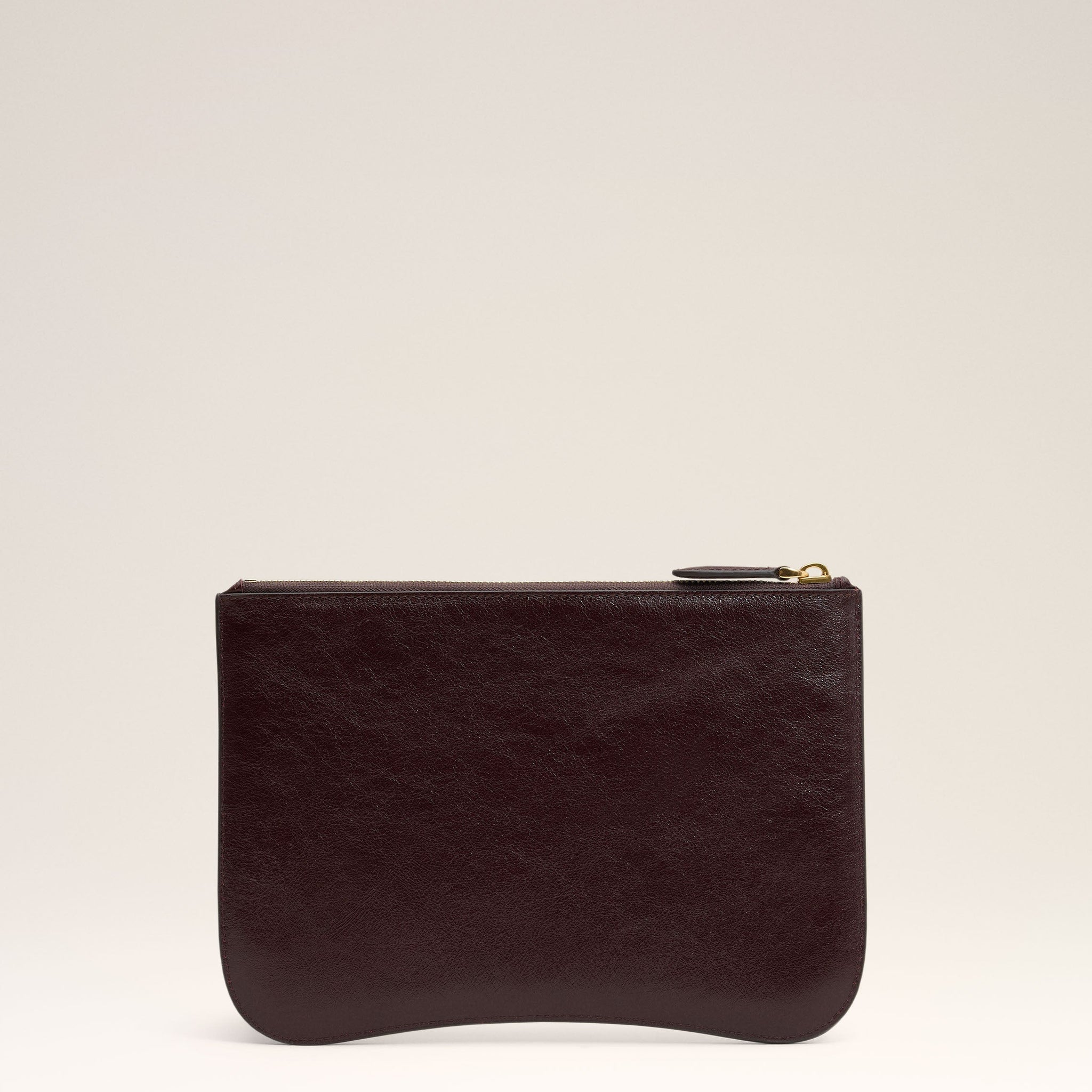 Burgundy Leather Paris Paris Pouch