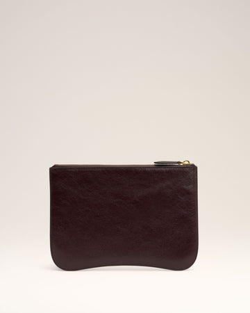 Burgundy Leather Paris Paris Pouch
