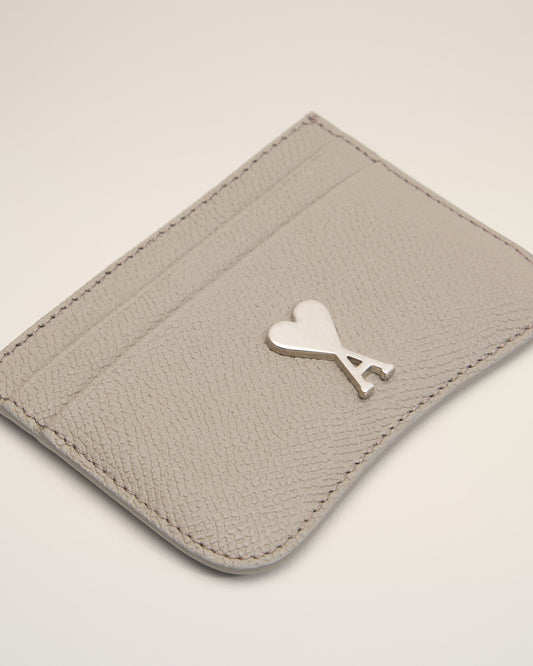 Grey Leather Paris Paris Card Holder
