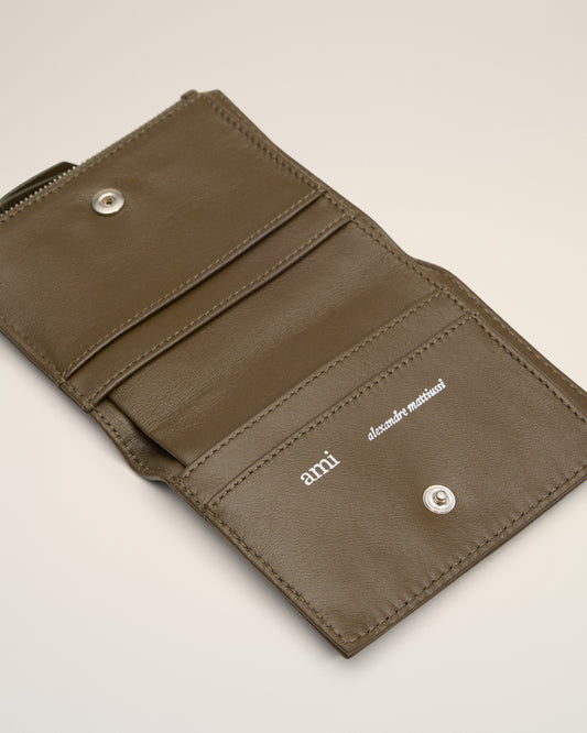 Khaki Leather Voulez-Vous Folded Wallet