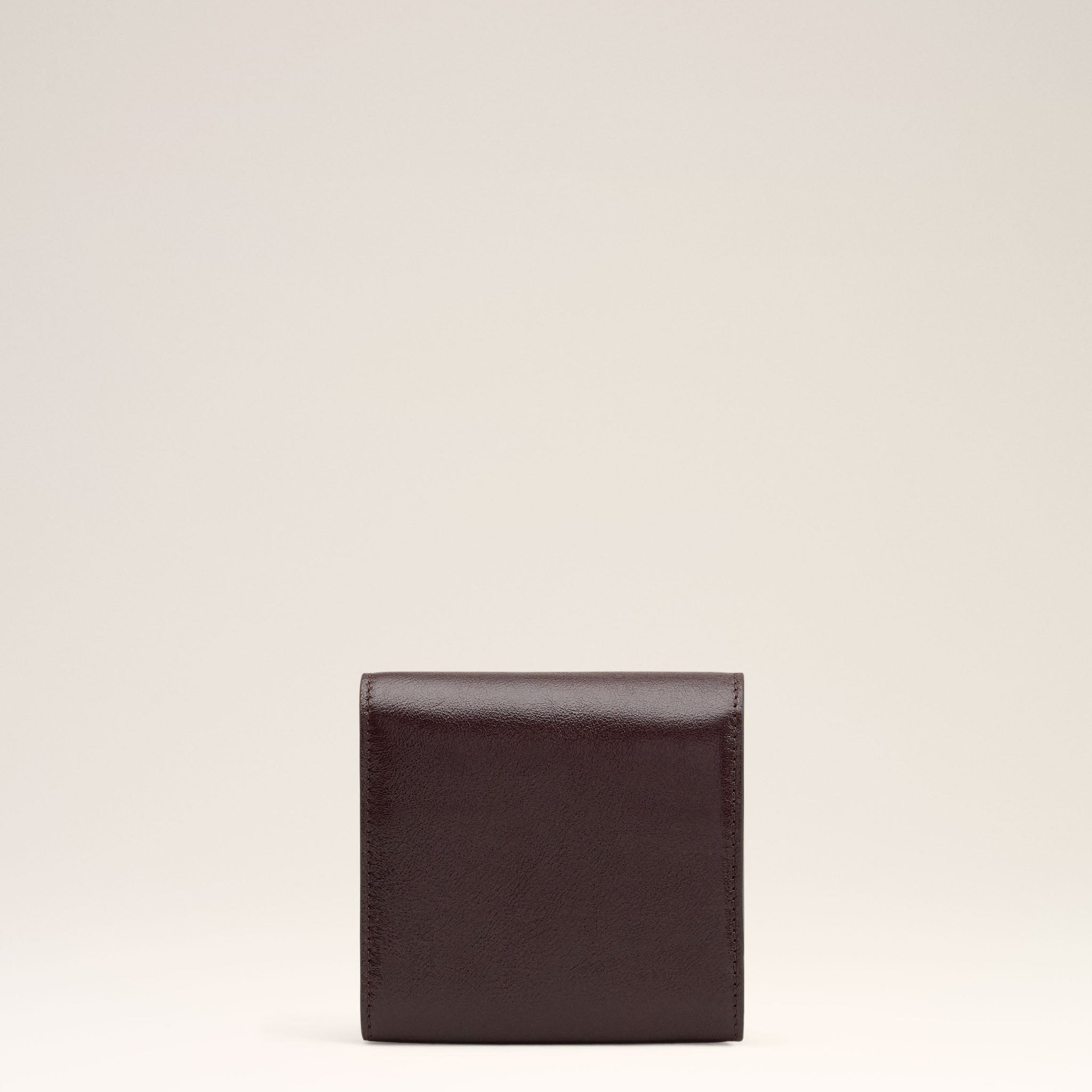 Burgundy Leather Paris Paris Compact Wallet