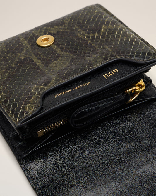 Green Leather Paris Paris Wallet