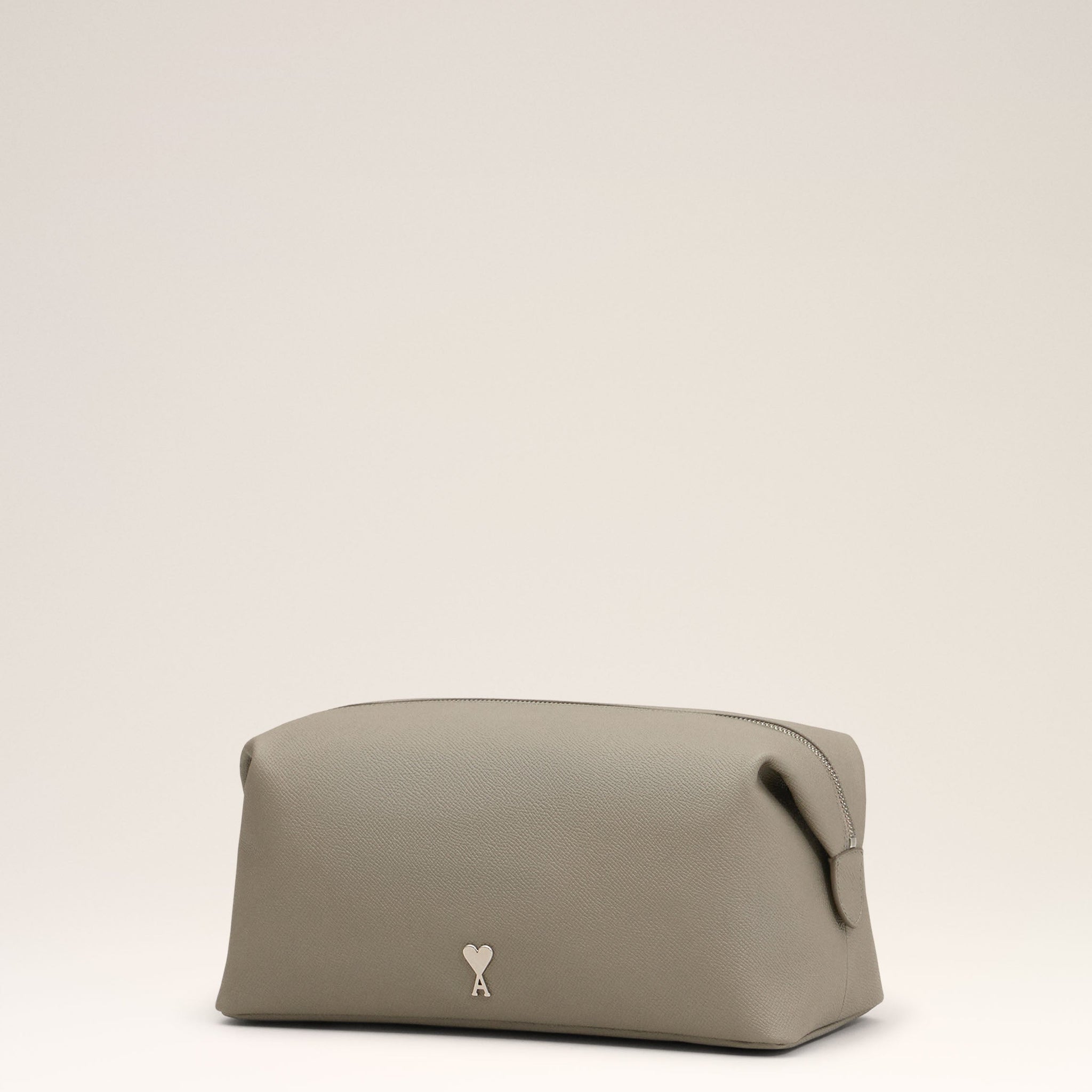 Grey Leather Paris Paris Toiletry Pouch