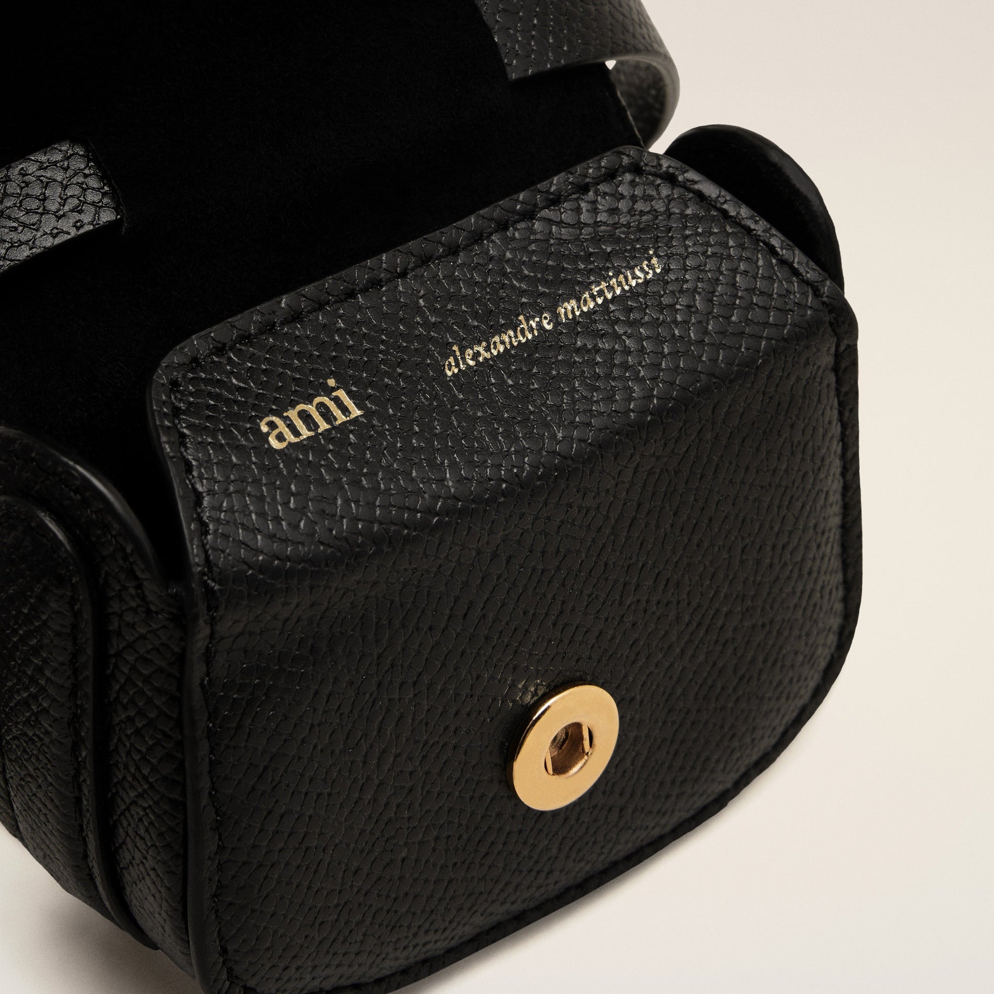 Black Leather Pais Paris Nano Pouch