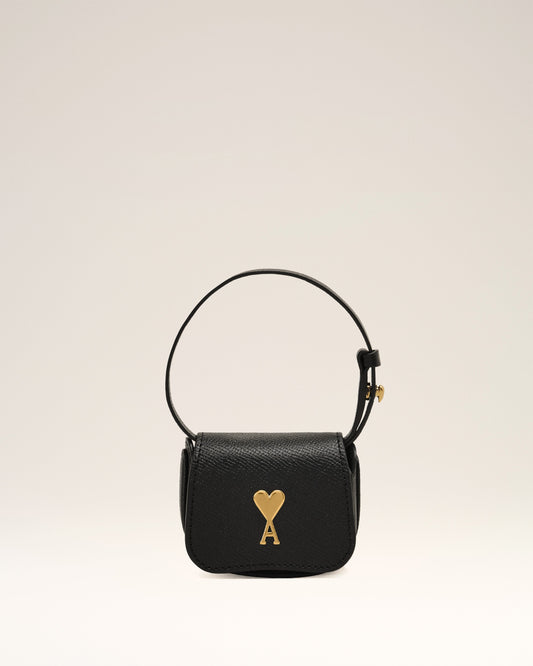 Black Leather Pais Paris Nano Pouch