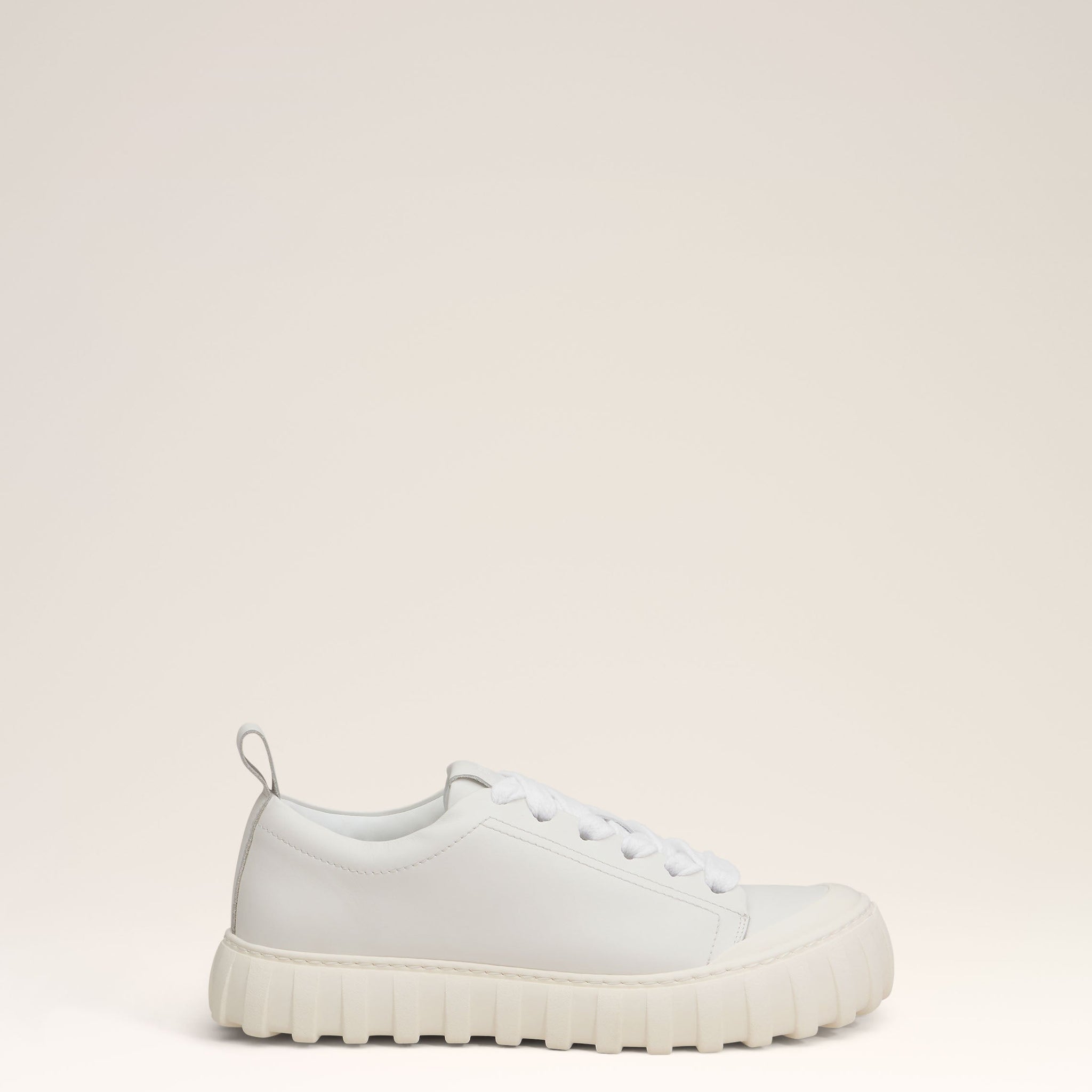 White Leather Low Top Tempo Sneakers