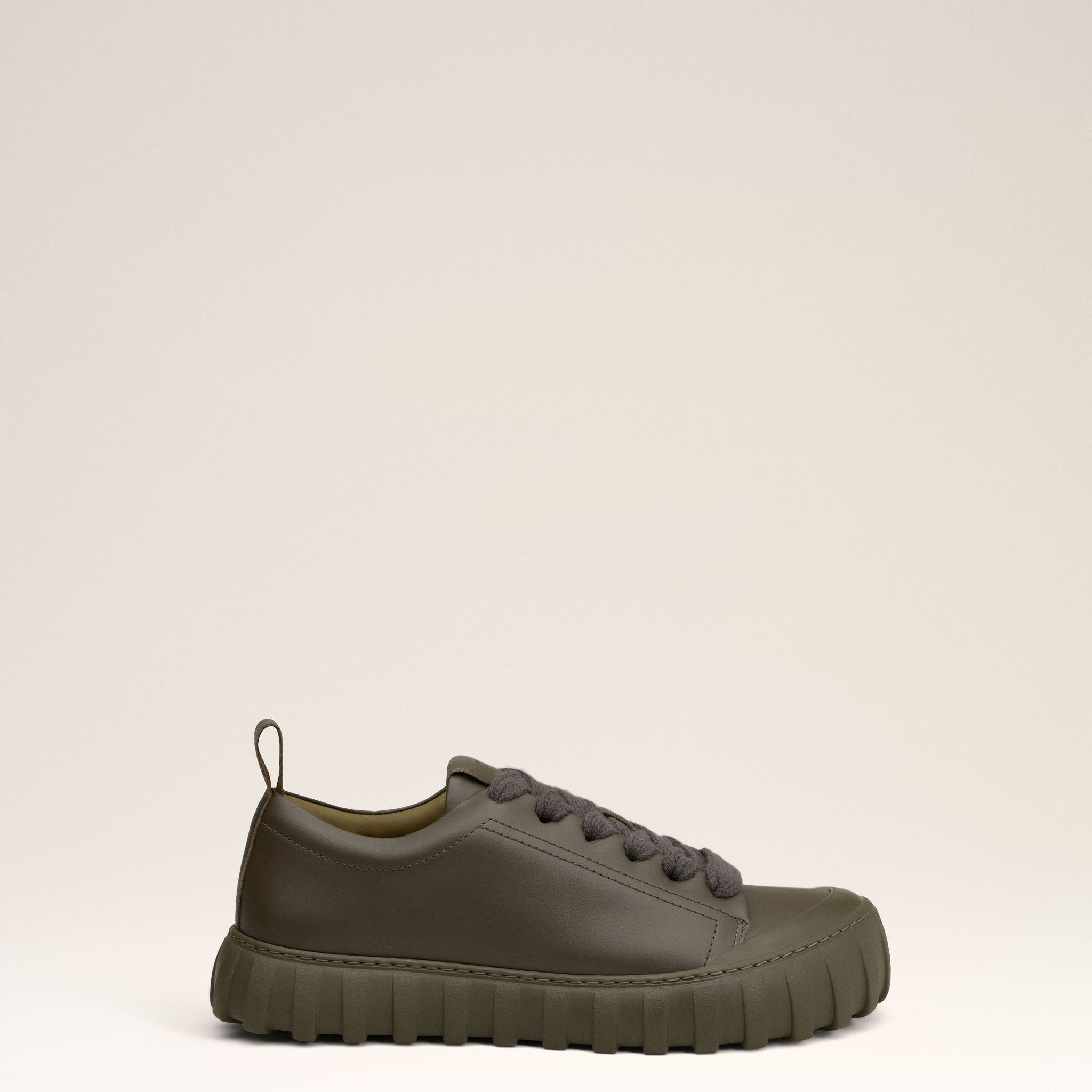 Green Leather Low Top Tempo Sneakers