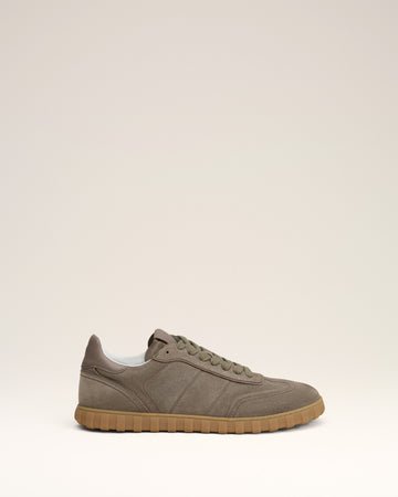 Beige Leather Low Top Step Sneakers