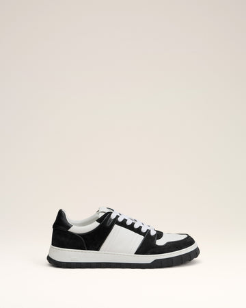 White Leather Low Top Walk Sneakers