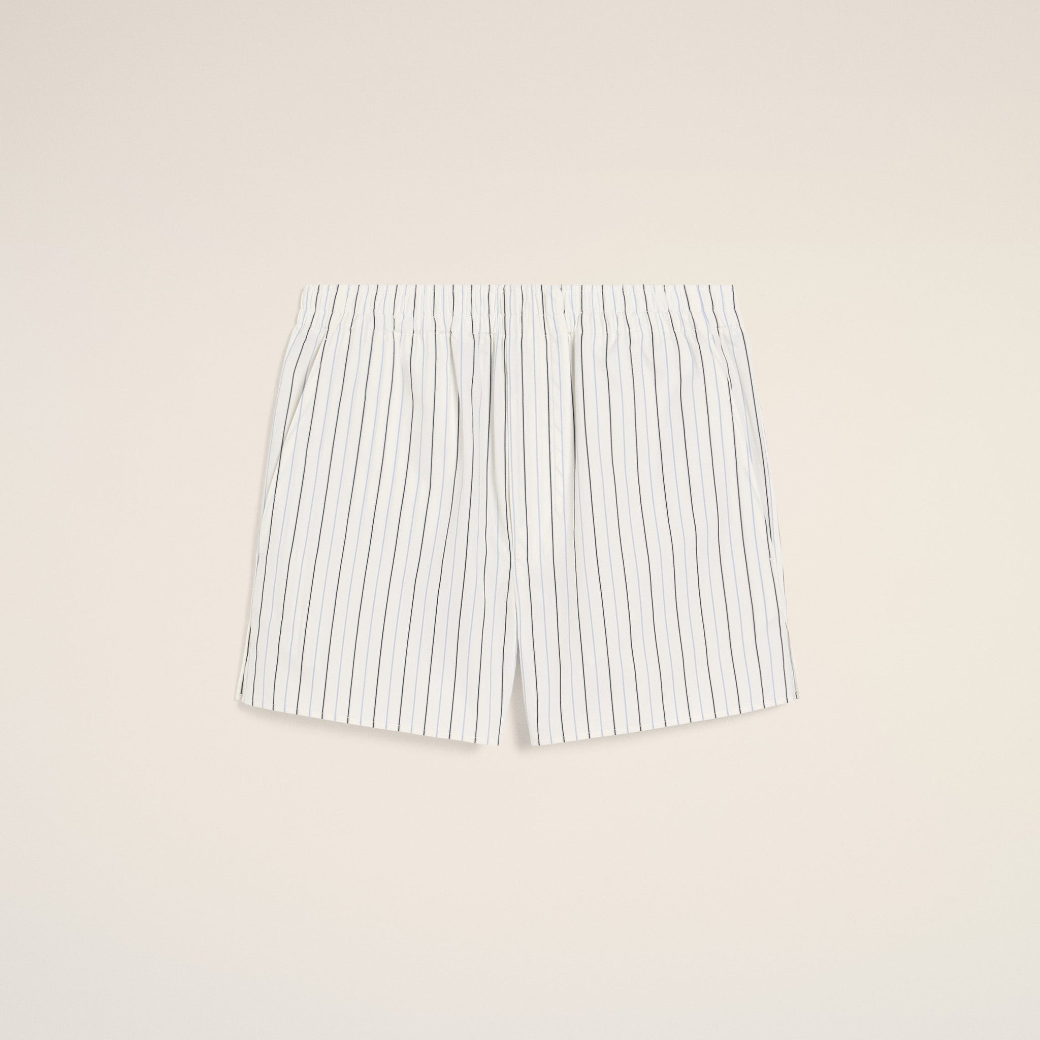 White And Blue Cotton Elasticated Short
