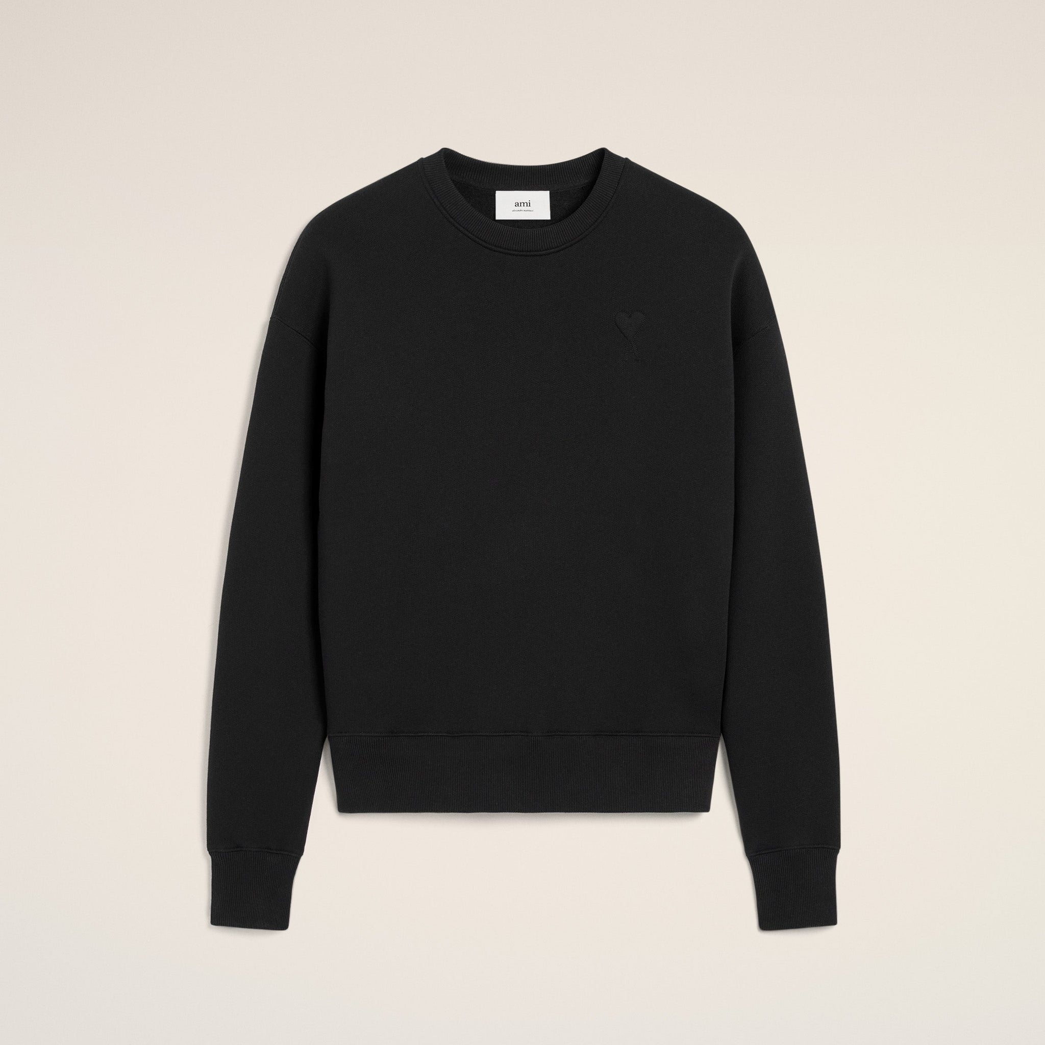 Black Cotton Ami de Coeur Sweatshirt