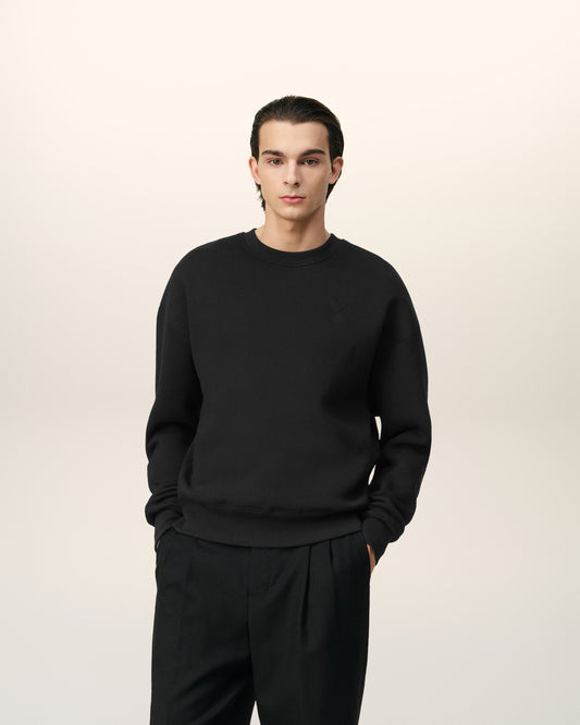 Black Cotton Ami de Coeur Sweatshirt