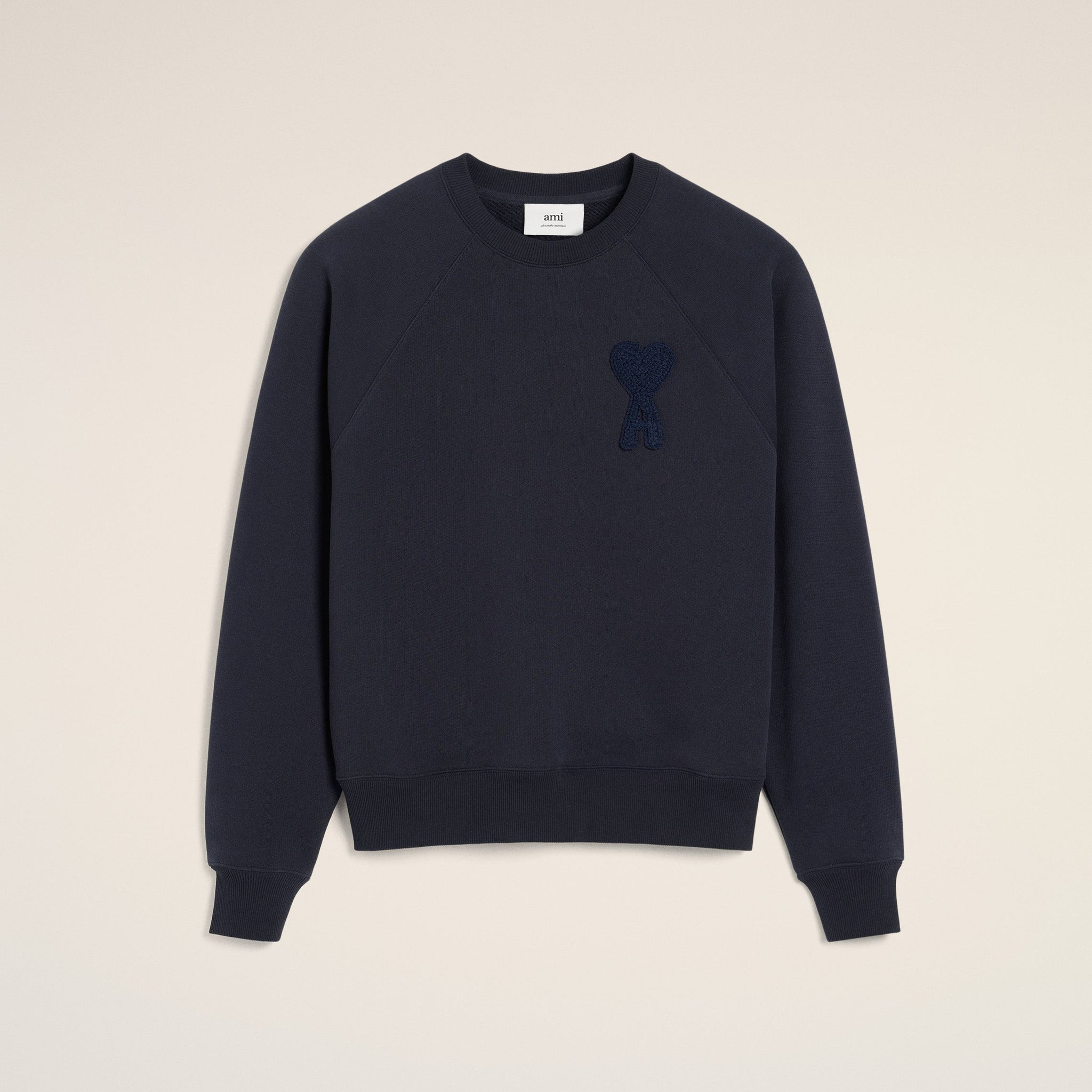 Navy Cotton Ami de Coeur Patch Sweatshirt