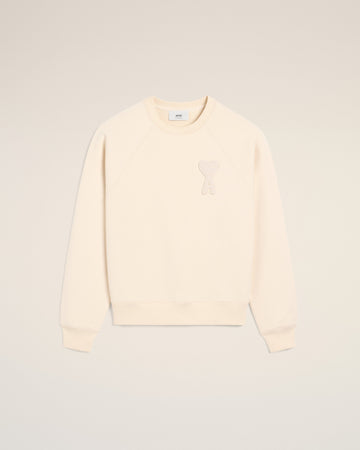Beige Cotton Ami de Coeur Patch Sweatshirt