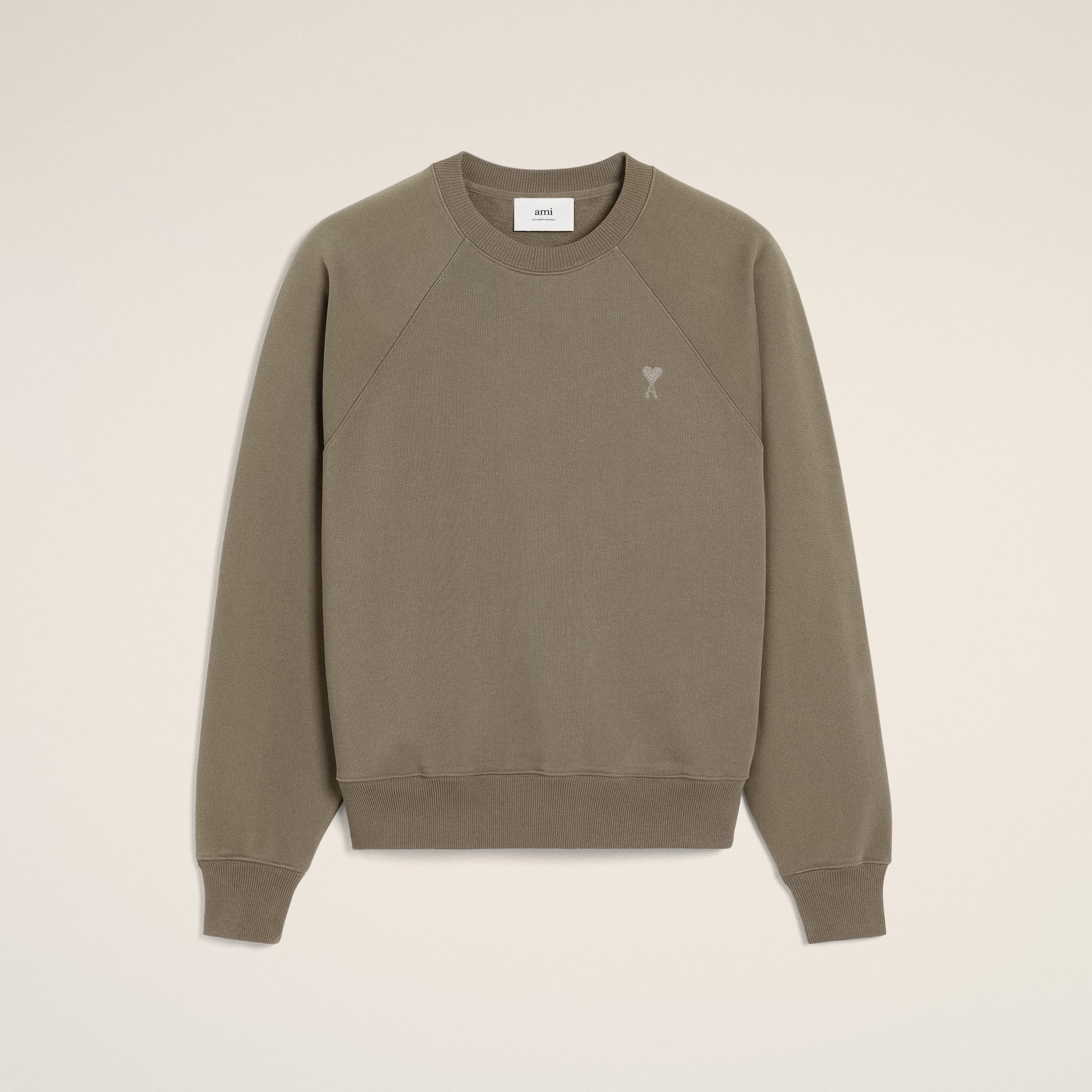 Taupe Cotton Tonal Ami de Coeur Sweatshirt