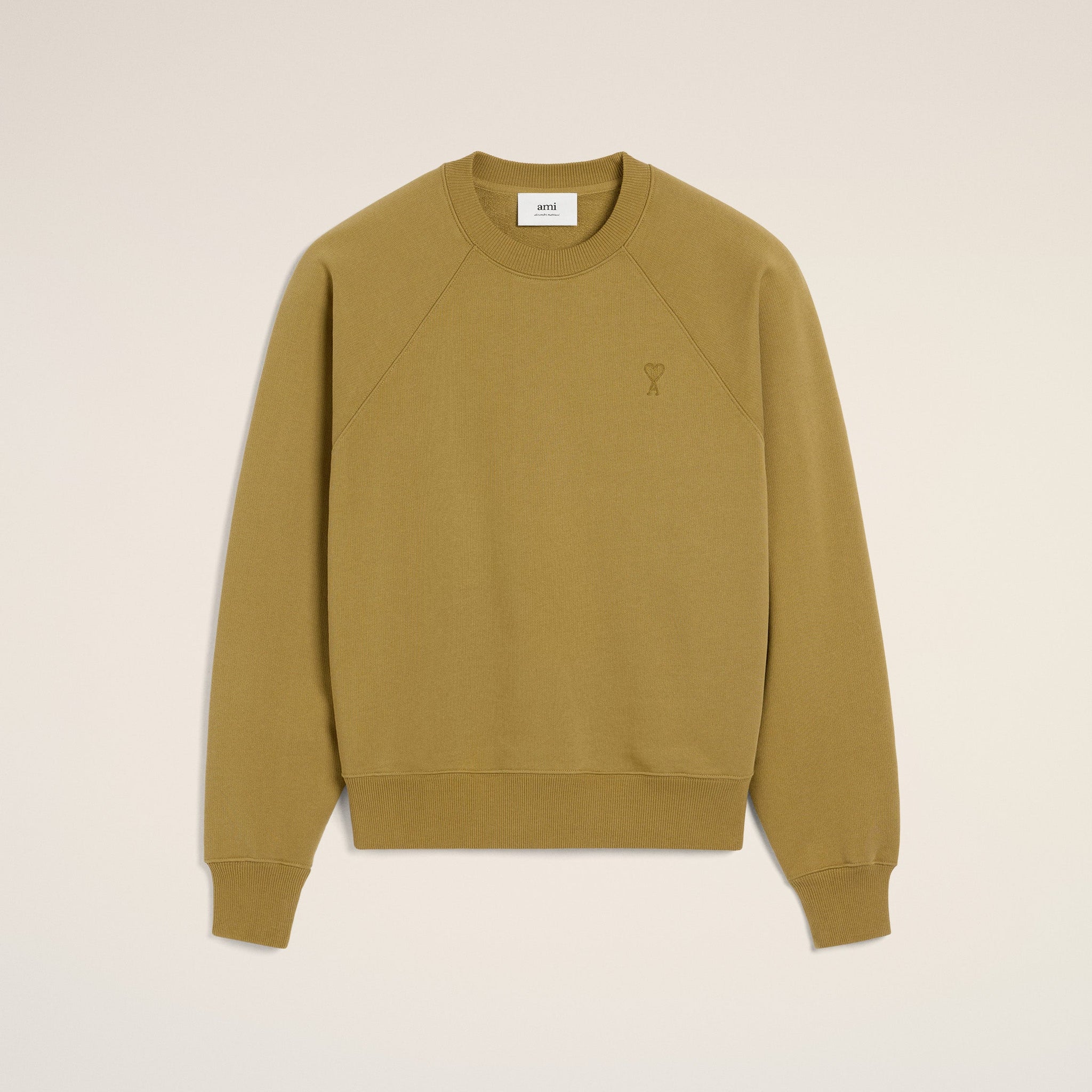 Mustard Cotton Tonal Ami de Coeur Sweatshirt