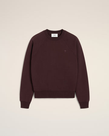 Burgundy Cotton Tonal Ami de Coeur Sweatshirt