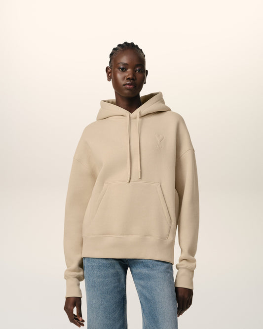 Beige Cotton Ami de Coeur Hoodie