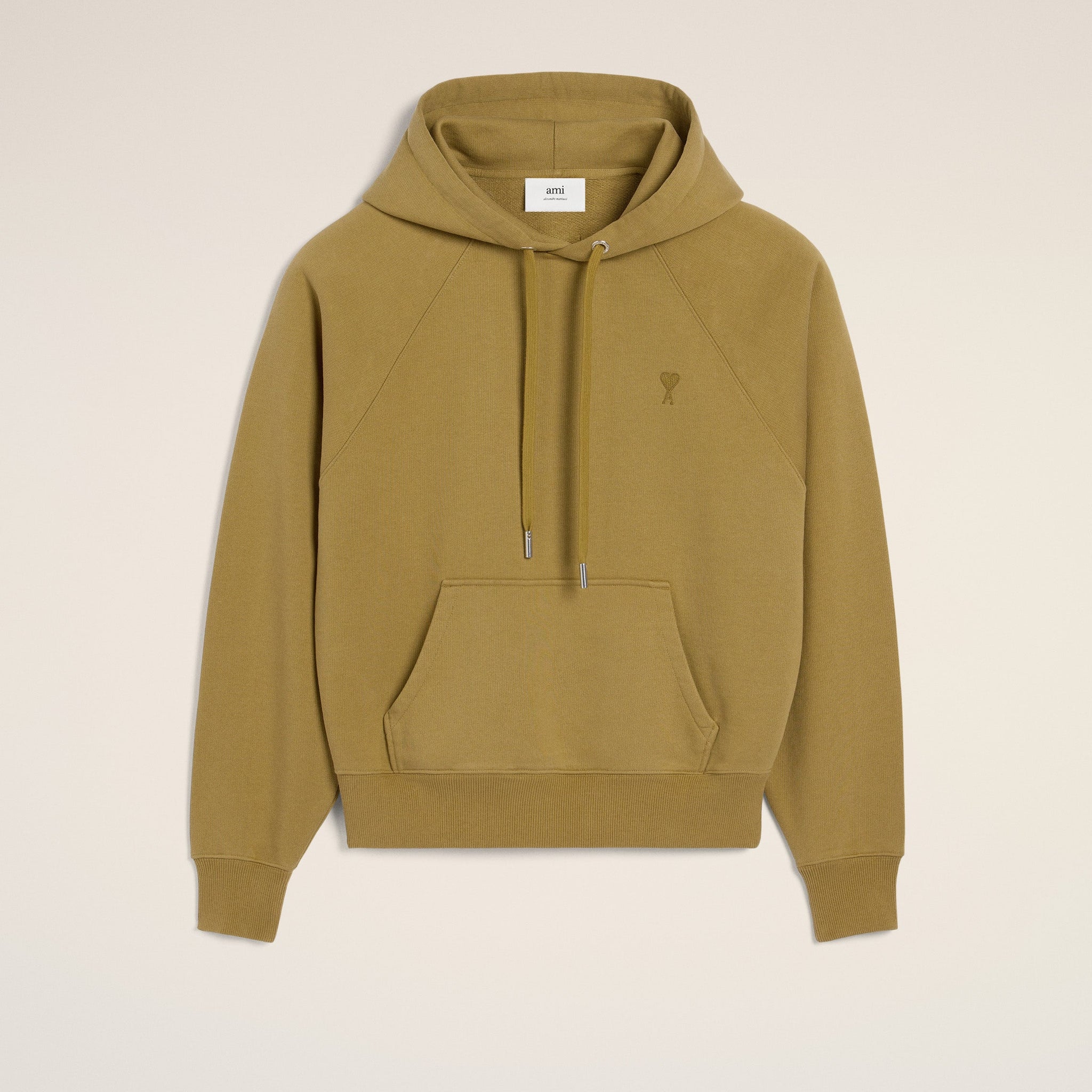 Mustard Cotton Tonal Ami de Coeur Hoodie