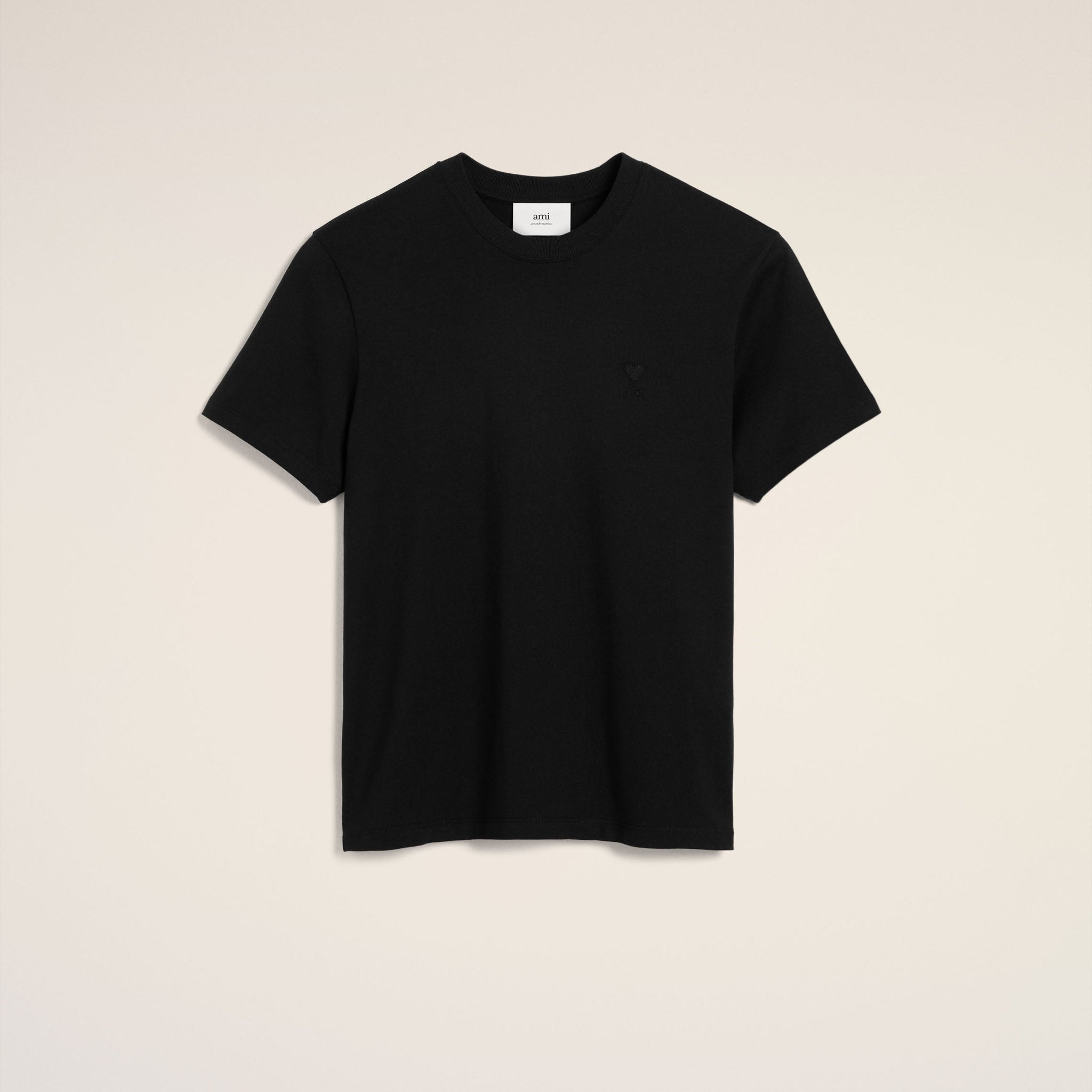 Black Cotton Ami de Coeur T-shirt
