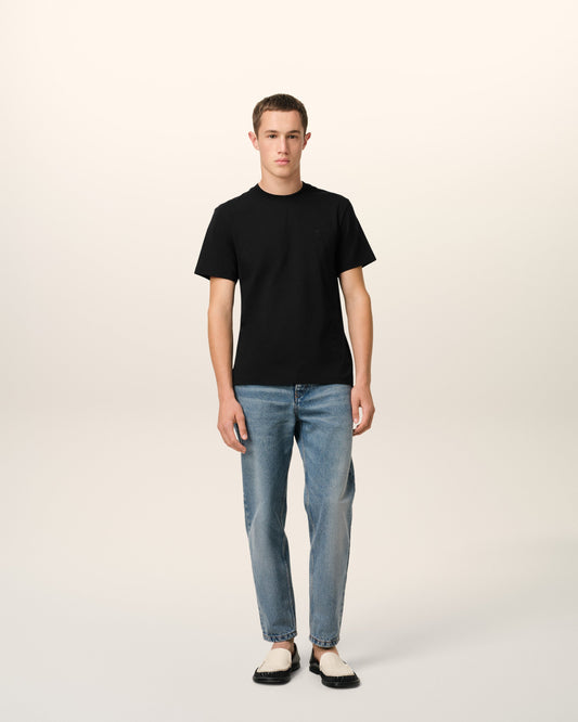 Black Cotton Ami de Coeur T-shirt