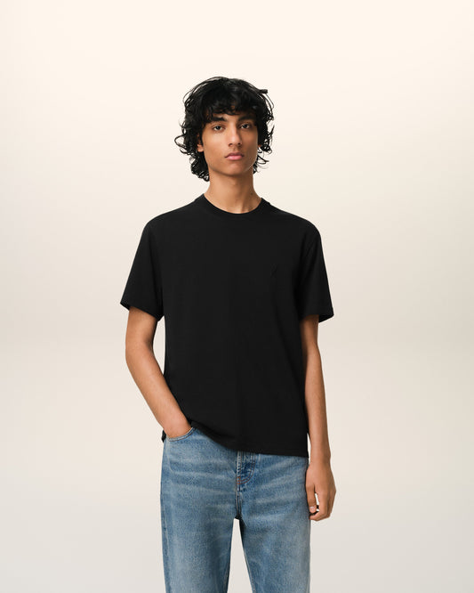 Black Organic Cotton Ami De Coeur T-shirt
