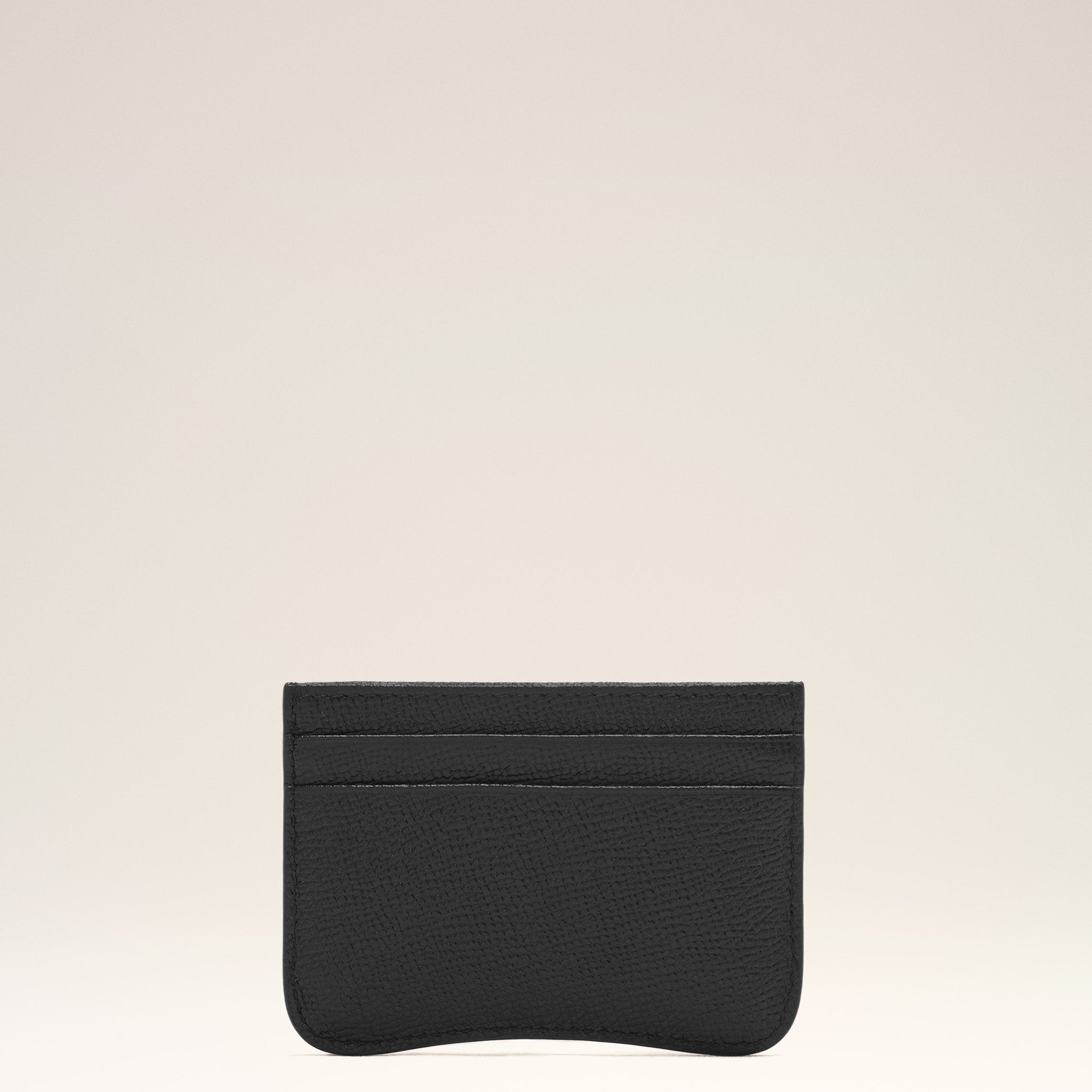 Black Leather Paris Paris Card Holder